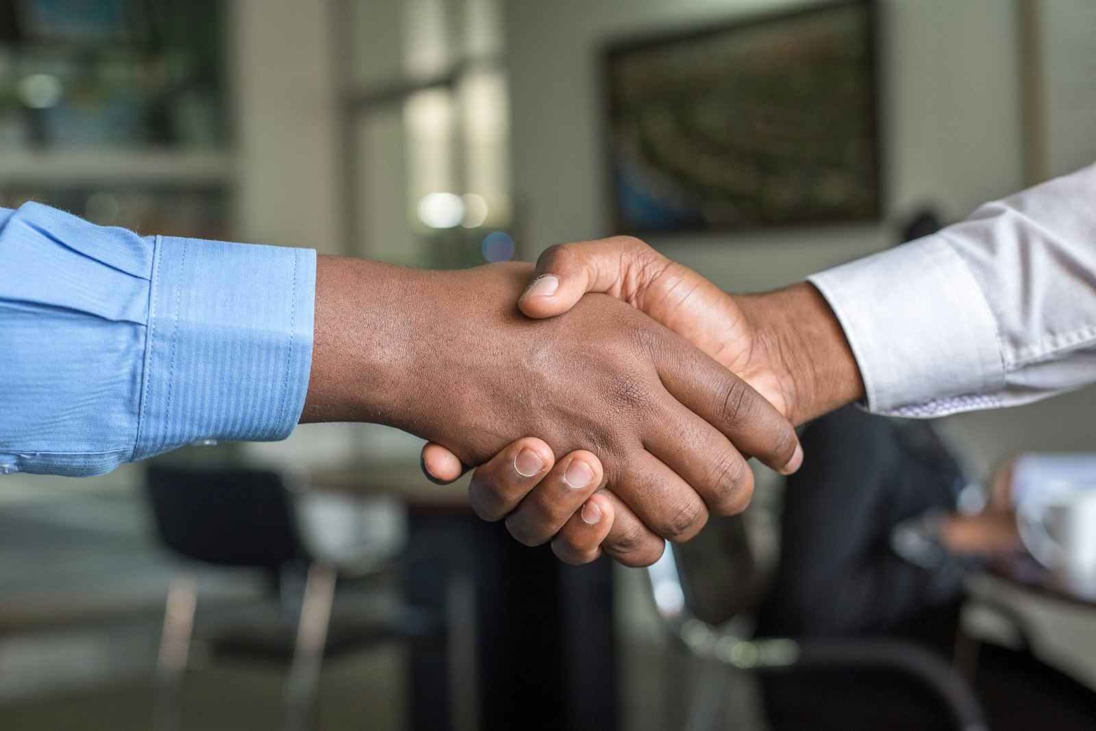 Professional handshake business agreement